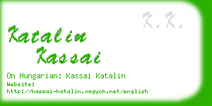 katalin kassai business card